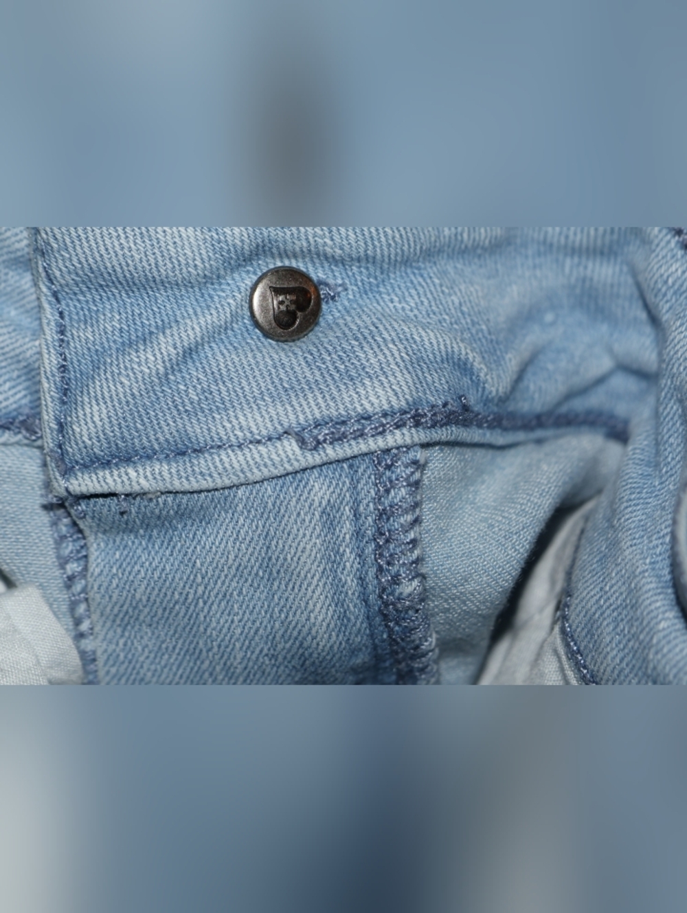 Blackheart Light Blue Distressed Drive Themed Denim Patch Shorts. - Picture 9 of 11